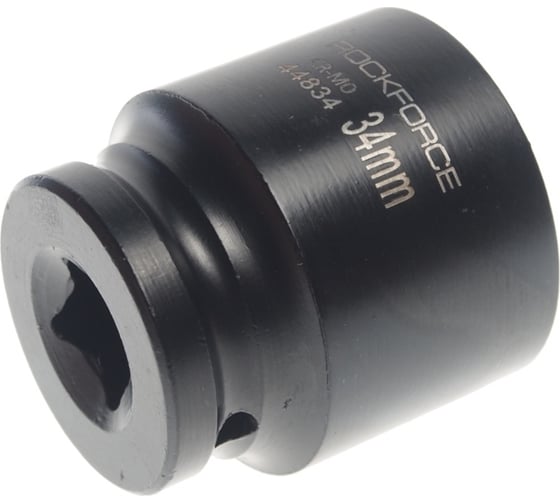 Головка торцевая 12-гранная ударная 34 мм, 1/2", L=60 мм ROCKFORCE RF-44834(28348)