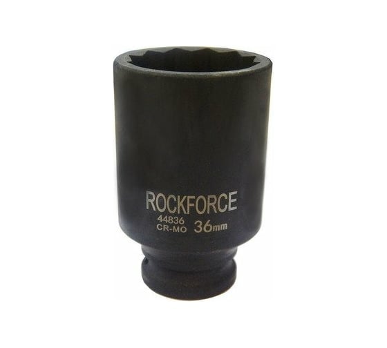 Головка торцевая 12-гранная ударная 34 мм, 1/2", L=60 мм ROCKFORCE RF-44834(28348)