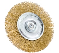 Кордщетка дисковая латунная 100 мм, в блистере ROCKFORCE RF-BFR004(29069)