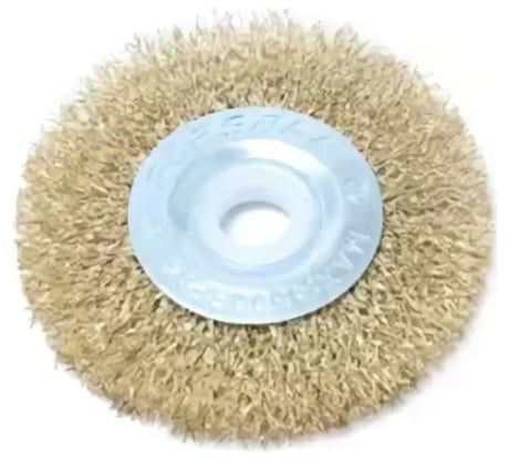 Кордщетка дисковая латунная для УШМ 150мм, в блистере ROCKFORCE RF-BWF006(29086)