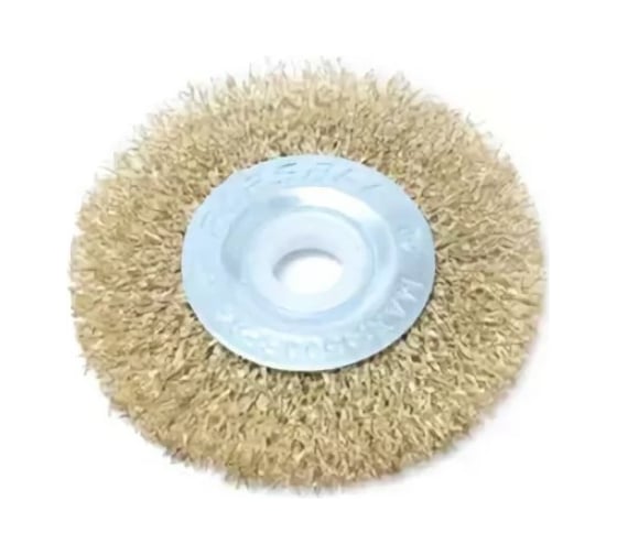 Кордщетка дисковая латунная для УШМ 150мм, в блистере ROCKFORCE RF-BWF006(29086) 1