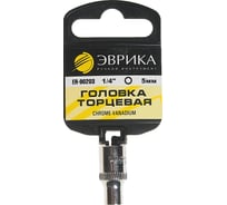 Головка торцевая Эврика 5мм 1/4 6-гранная L=30мм с держателем ER-90203H 967928