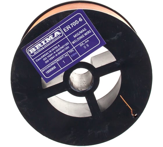 Проволока ER-70S-6 (0.6 мм; 1 кг) BRIMA 0012001