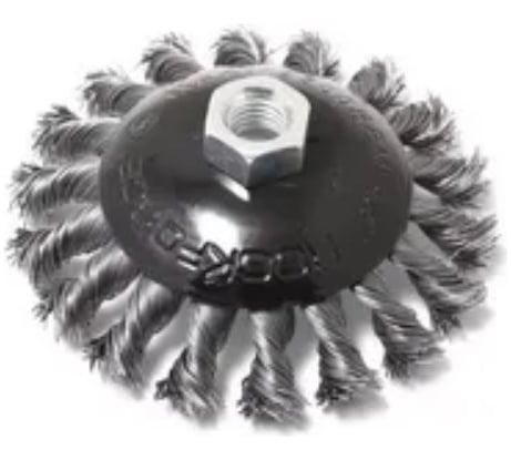 Кордщетка дисковая стальная витая для УШМ, 175 мм, в блистере ROCKFORCE RF-BWF107(29090)