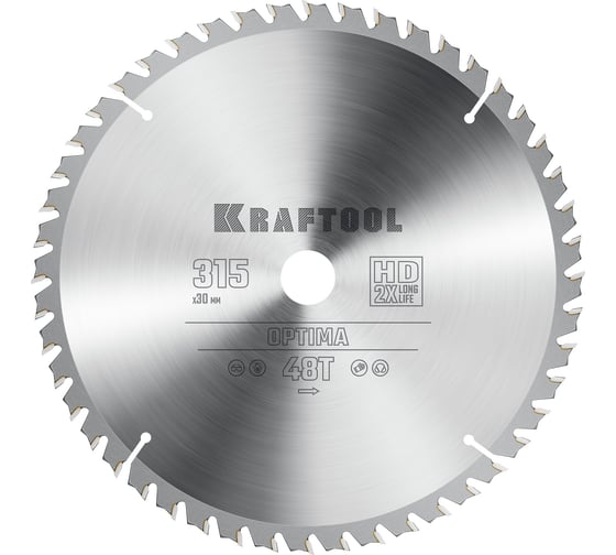 Диск пильный по дереву KRAFTOOL Optima 315x30 мм, 48Т 36951-315-30 1