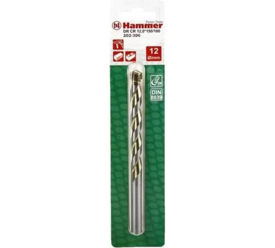 Сверло по камню FLEX DR CR 12х150/100 мм, DIN8039, HRC Hammer 202-306 1