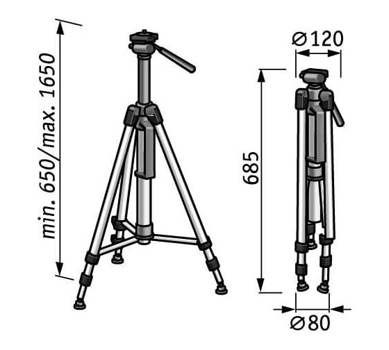 Штатив для лазера LKS 65-170 F 1/4" FLEX 398624