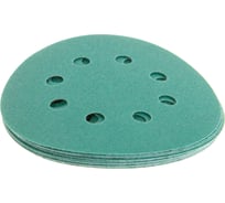 Диск шлифовальный KM10 (10 шт; 125 мм; P180; 8 отверстий; Velcro) БАЗ 960000141938