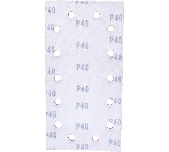 Лист шлифовальный (10 шт; 115х230 мм; Р40; 14 отверстий; Velcro) для виброшлифмашин REDVERG 6624220