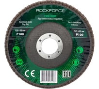 Диск лепестковый торцевой (125х22 мм; P100) ROCKFORCE RF-FD5100M(29640)