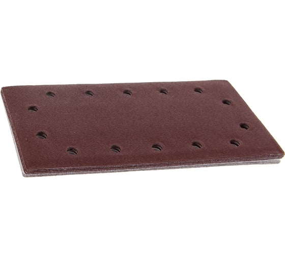 Лист шлифовальный (10 шт; 115х230 мм; Р120; 14 отверстий; Velcro) для виброшлифмашин REDVERG 6624224