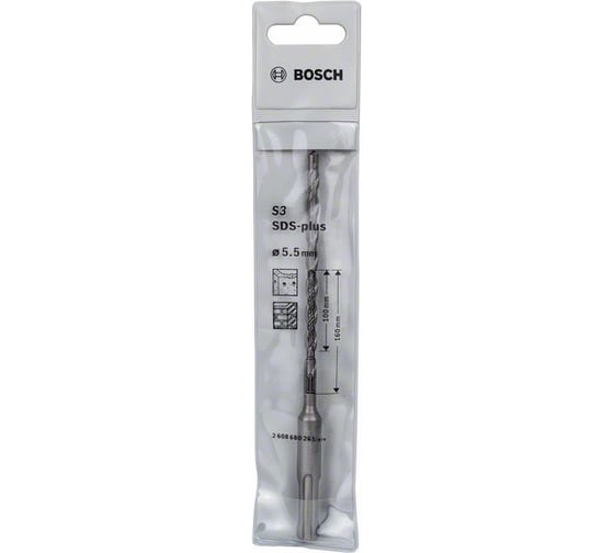 Бур по бетону SDS plus-1 (5.5x100x160 мм) Bosch 2608680261