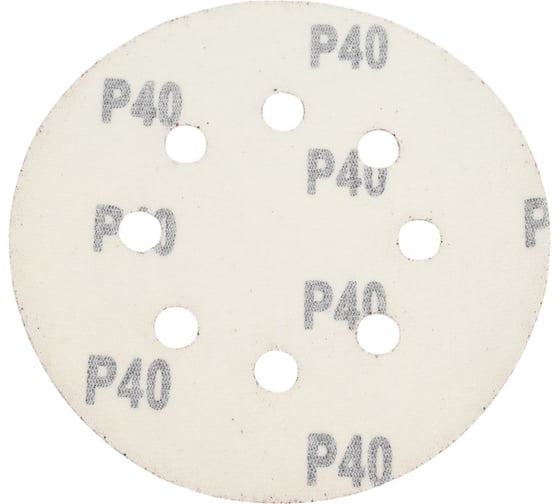 Круг из абразивной бумаги перфорированный 125 мм №40 5 шт. STAYER 3580-125-040
