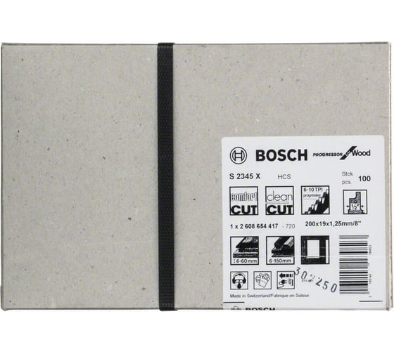 Пилка сабельная S 2345 X (200 мм; 100 шт.) Bosch 2608654417