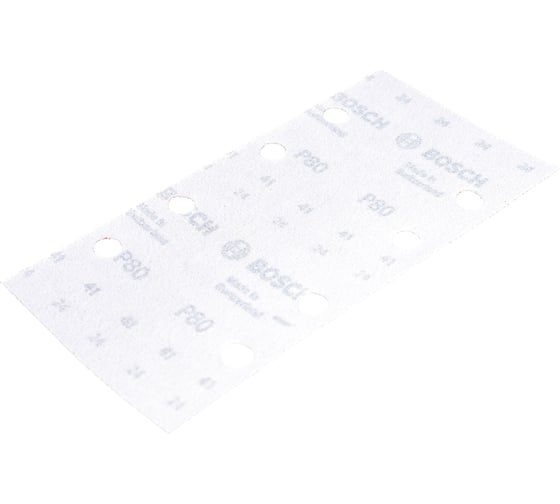 Шлифлист по дереву (93x185 мм; К80; 10 шт.) Bosch 2608605304