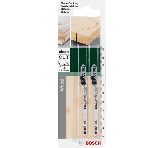Пилка для лобзика T101AO (82 мм; 2 шт.) Bosch 2609256723