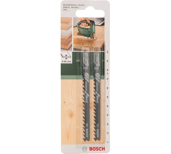 Пилка для лобзика T144DP (100 мм; 2 шт.) Bosch 2609256726