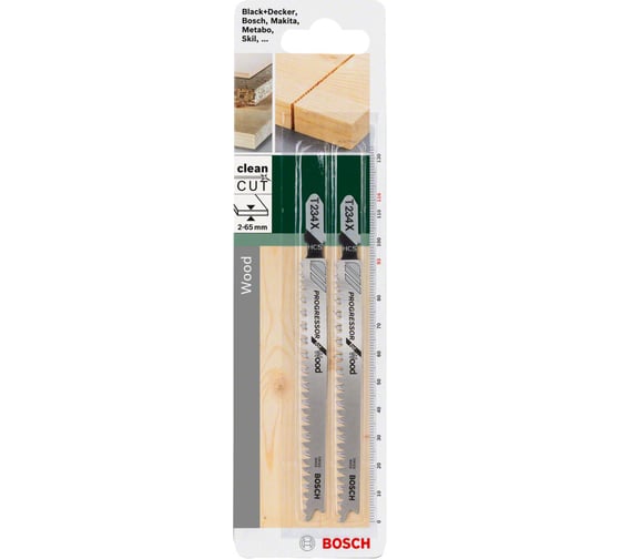 Пилка для лобзика T234X (116 мм; 2 шт.) Bosch 2609256727