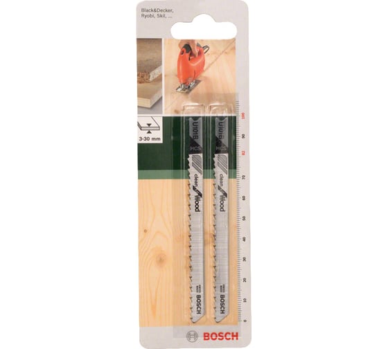 Пилка для лобзика U101B (100 мм; 2 шт.) Bosch 2609256759