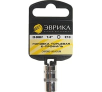 Головка торцевая TORX (E10; 30 мм; 1/4") с держателем ЭВРИКА ER-90607H