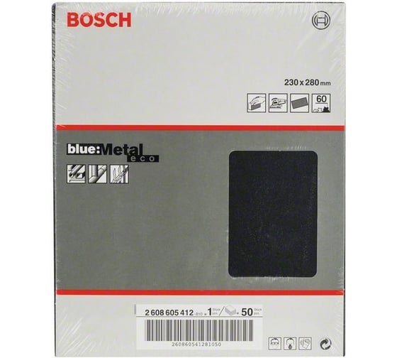Шлифлист J410 Standard for Metal (230x280 мм; К60) Bosch 2608605412