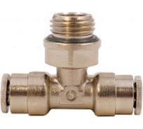 Фитинг тройник цанговый поворотный с уплотнительным кольцом Camozzi 6432 12-3/8