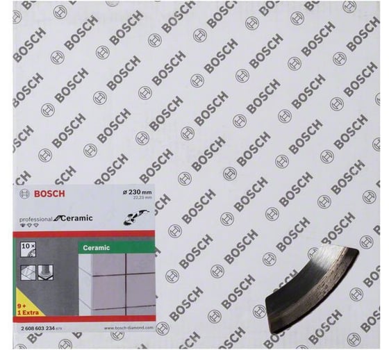 Алмазный диск Standard for Ceramic (230х22.2 мм; 10 шт.) Bosch 2608603234