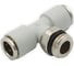 Фитинг тройник цанговый поворотный Camozzi 7432 6-M5 2