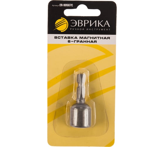 Головка-вставка магнитная 6-гранная (15/32"; 45 мм; 1/4") для шуруповерта ЭВРИКА ER-90507C