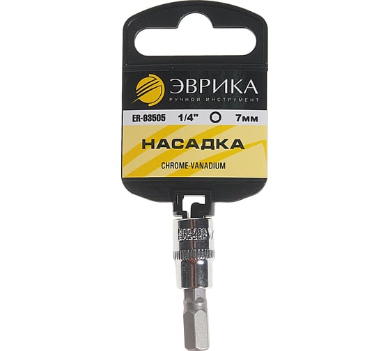 Насадка 6-гранная (1/4"; 7 мм) с держателем ЭВРИКА ER-93505H 1