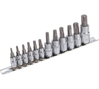 Набор вставок TORX (12 пр; 1/4"; 3/8"; 1/2"; T10-T60) ЭВРИКА ER-95070