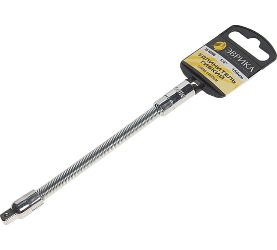 Удлинитель гибкий (1/4 DR; 150 мм) с держателем ЭВРИКА ER-92505H