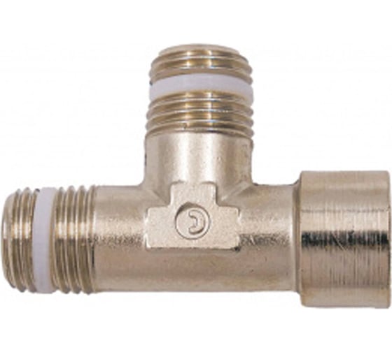 Фитинг тройник с фторопластовым кольцом Camozzi S2050 3/8-3/8