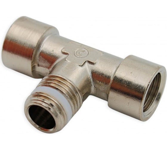 Фитинг тройник с фторопластовым кольцом Camozzi S2060 1/2-1/2