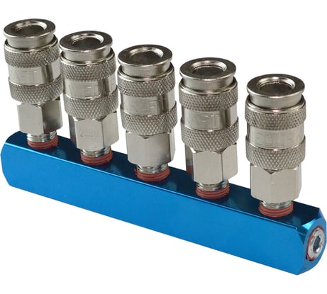 Разветвитель пневматический (1/4"F; 5 выходов рапид EURO) WIEDERKRAFT WDK-85MX