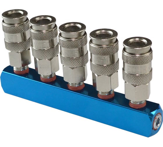 Разветвитель пневматический (1/4"F; 5 выходов рапид EURO) WIEDERKRAFT WDK-85MX 1