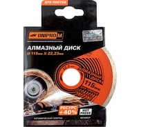 Диск алмазный сплошной по керамической плитке и мрамору А 115 (115х22.2 мм) Dnipro-M 79675001