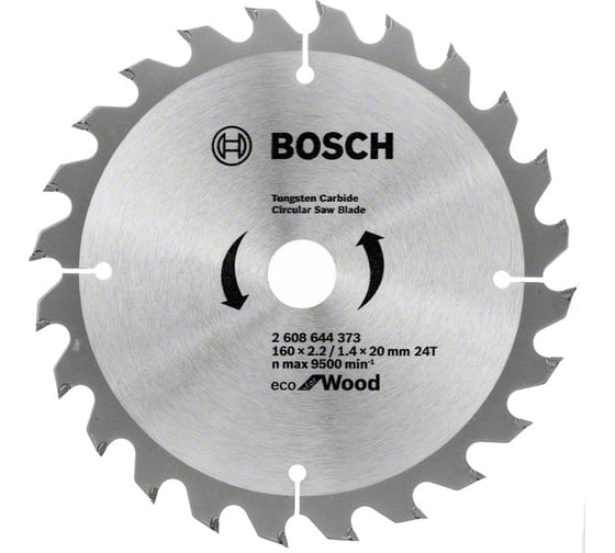 Пильный диск ECO WOOD (160x20 мм; 24T; 10 шт.) Bosch 2608644615 1