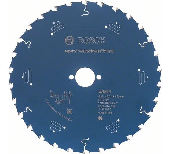 Пильный диск Expert for Construct Wood (235x30x2.2/1.6 мм; 30T) Bosch 2608644339 1