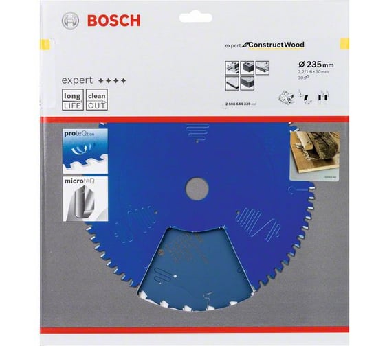 Пильный диск Expert for Construct Wood (235x30x2.2/1.6 мм; 30T) Bosch 2608644339