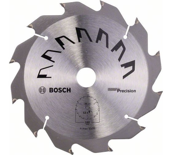 Пильный диск по дереву (160x20/16 мм; 12 зубьев) Bosch 2609256854