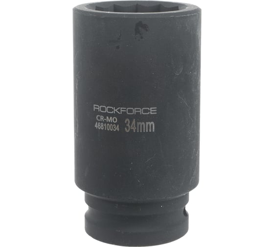 Головка торцевая ударная глубокая 12-гранная (34 мм; 3/4DR) ROCKFORCE RF-46810034(29398)