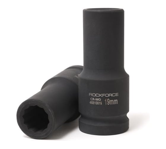Головка торцевая ударная глубокая 12-гранная (19 мм; 3/4DR) ROCKFORCE RF-46810019(29391)