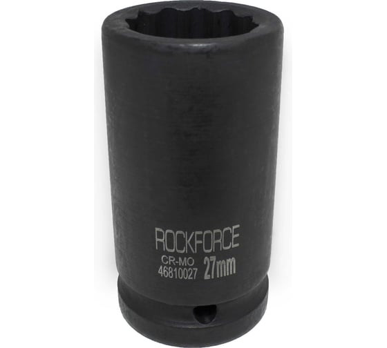 Головка торцевая ударная глубокая 12-гранная (27 мм; 3/4DR) ROCKFORCE RF-46810027(29395) 1