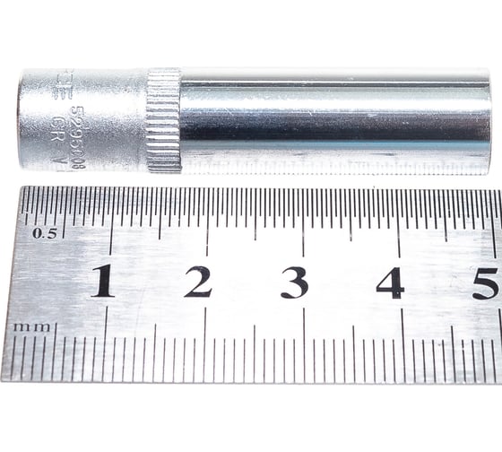 Головка торцевая 12-гранная глубокая (8 мм; L=50 мм; 1/4DR) ROCKFORCE RF-5295008(614)