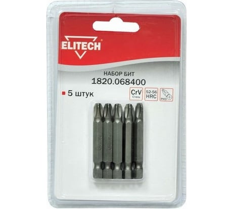 Набор бит Elitech 1820.068400 189234