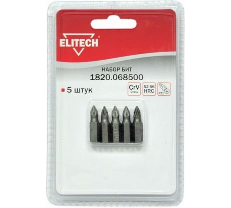 Набор бит Elitech 1820.068500 189235