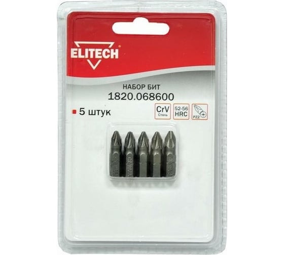 Набор бит Elitech 1820.068600 189236 1