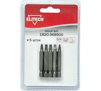 Набор бит 5 шт. Elitech 1820.068900