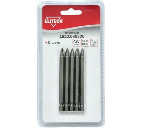 Набор бит Elitech 1820.069300 189243